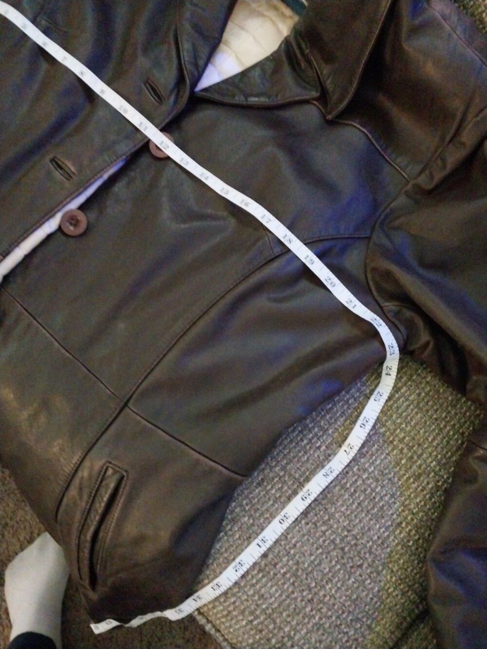 Wilsons Vintage Leather Mens 2XL Brown Genuine Leather Bomber Jacket - Picture 14 of 15